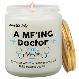 Goiicoln Jar Candles, Doctor Graduation Printing Lavender Scented Candles Gifts for Doctor Day Appreciation Gifts Men Women Friend Med School Student
