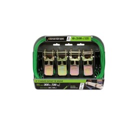 SmartStraps Ratchet Straps - 10ft GRN Stand Ratchet 4pk 900lb