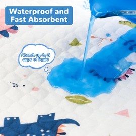 MooMoo Baby Waterproof Bed Pads, 34x60 Inch Reusable Bed Wetting Underpad, Washable Incontinence Mattress Protection for Beds for Elderly Seniors, Kids, Pets, Ultra Absorbent Pee Pad