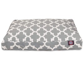 Gray Trellis Extra Large Rectangle Indoor Outdoor Pet Dog Bed With Removable Washable Cover By Majestic Pet Products