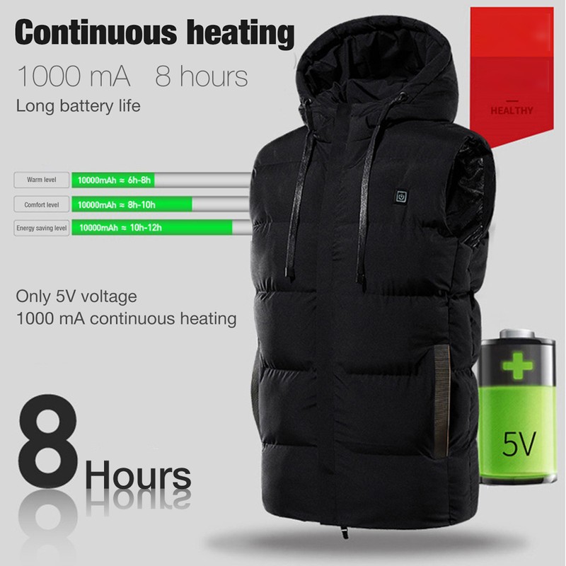 Heated Vest USB Electric Heated Vest Washable Heating Jacket for