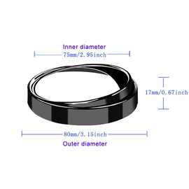 ESreake 2PCS Small Blind Spot Mirror, 3-inch Round HD Glass Convex Rear View Mirror, Strong Adhesive for Car, Van, SUV and Trucks (3"(75mm), Black Frame)