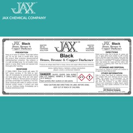 JAX Black Darkener - Metal Finishing Solution - Antique Finish Without Heat or Electricity - Gallon