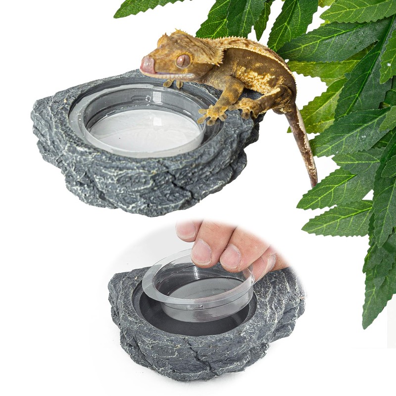 REPTIZOO 30PCS Feeding Cups for Reptile Magnetic Feeder Ledge, Replacement