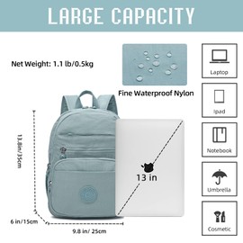 Mochila impermeable para portátil de senderismo para mujeres, niñas y hombres, mochila de viaje