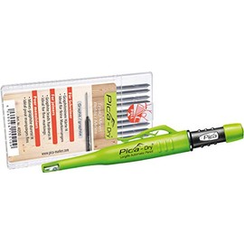 Pica Marker Dry Longlife Automatic Pen 3030 + 10 Pieces, Graphite Refill 4050, Hardness H