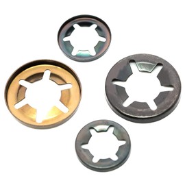 Starlock Washers For Shaft Retaining Push On Clips 2mm - 25mm Spring Steel Star Lock (10, 10mm)