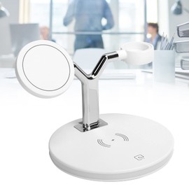 ciciglow 3 in 1 Wireless Charger, 3 in 1 Charging Station 15W Magnetic Charging Stand Wireless Charging Dock for iOS Earphones/Watch