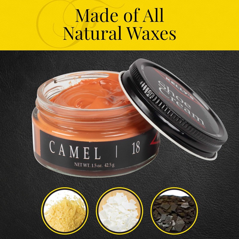 Kelly's Camel Shoe Polish 1.5 oz - Professional Leather Shoe