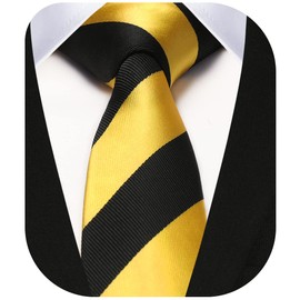 Enlision Mens Tie Slim Ties for Men Classic Black Striped Neckties for Formal Wedding Business Party 6cm