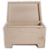 Wooden Storage Chest with Curved Hinged Lid | 20 x