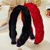 Sinalty Velvet Braided Headbands Fashion Hairband Crisscross Hair Accessories for