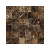 Emperador Dark Spanish Marble 2 X 2 Mosaic Tile, Polished