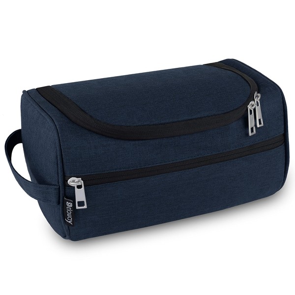 DELAWAY Toiletry Bag for Men and Women [Design 2023] Hanging Toiletry Bag for Men and Women - Wash Bag for Suitcase and Hand Luggage - Cosmetic Bag with Suitcase Holder, darkblue
