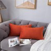 DEZENE Couch Pillow Cases 12x20 Burnt Orange: 2 Pack Cozy