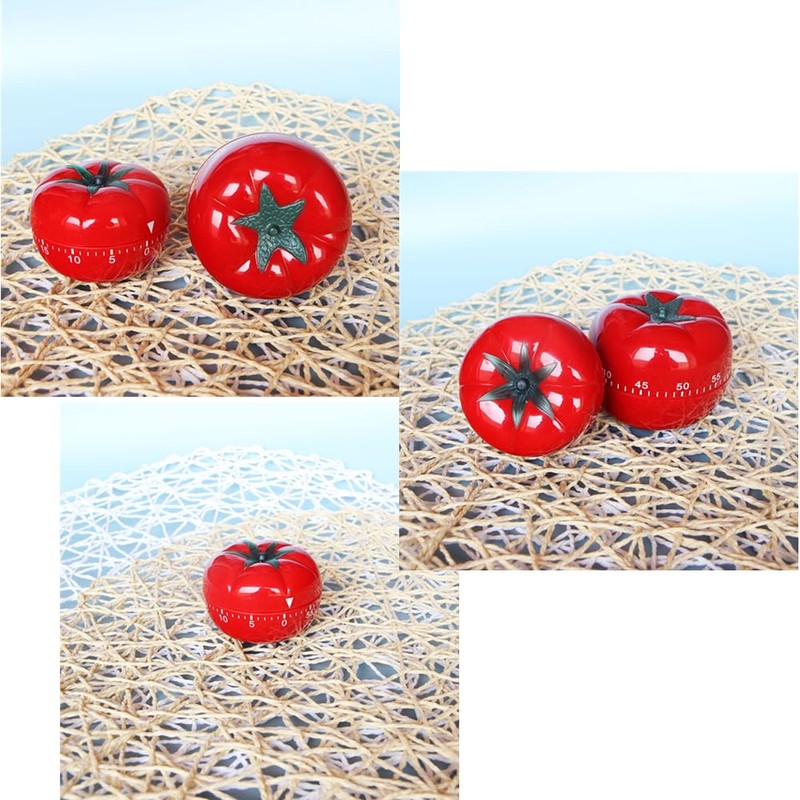 CAASFOOY 2 Pcs Kitchen Timer Mechanical Pomodoro Counter Toy Count