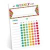 Bright Cheerful Weekly Chore Chart / 6" x 10" Sticky