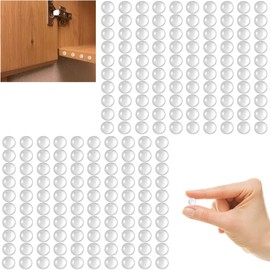 MMSZHL 200 Pcs Mesa Autoadhesivos Transparentes de Silicona, Gomas para Muebles, Goma para Puerta, Redondos, Amortiguadores de Ruido para Muebles, Puertas y Más (10mm x 3mm)