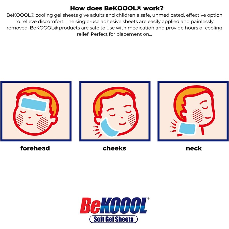 Be Koool: Kids 8 Hour Soft Gel Sheets w/Cooling Relief