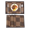 RUTECK Placemats Set of 4 BambooTable Mats Woven Rectangular Place