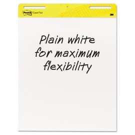 Post-it 559 Self-Stick Easel Pads, Plain, 30 Shts, 25-Inch x30-Inch,2/CT, White