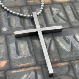 Forgiven Jewelry Cross Ball Chain Necklace Antique Silver Finish (cc3bc) NWT
