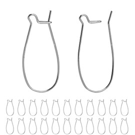 BEADNOVA Kidney Earring Hook 120pcs Stainless Steel Kidney Ear Wires Earwire Hook for Jewelry Making Earring DIY Making (39mm, 120pcs)