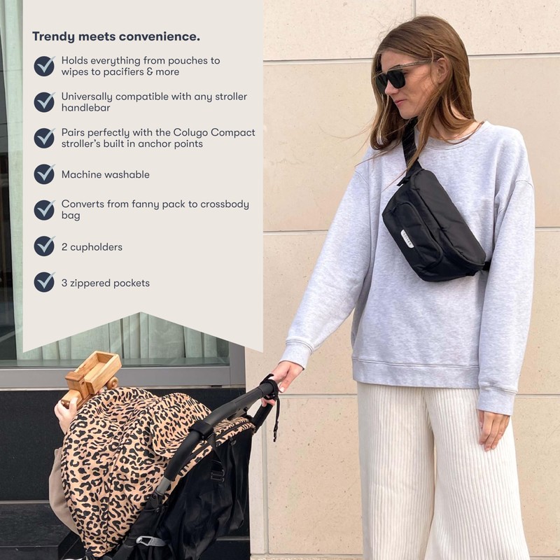 Colugo On-The-Go Stroller Organizer Insert with Zipper, Caddy with Cup