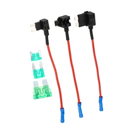 REPAIROCK 1 Set Universal 3pcs Car Fuse Tap Add a Circuit Adapter 12V with 3pcs 30A Standard Mini Low Profile Mini Blade Type Fuse Auto Replacement Parts