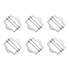 sourcing map 6Pcs Metal Adjuster Slide Buckles, 30mm Webbing Strap Roller Pin Clip Buckle Tri Glide for Vest, Suit, Bag Replacement Part (Silver)