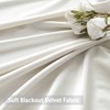 MIULEE Pure White Pom Pom Velvet Curtains for Bedroom/Living Room