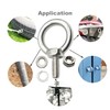Floyutin Stainless M4 Eyebolt 0.39"(10mm) Long Male Ring Threaded Screw