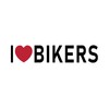 I Love Bikers Sticker Large 9" I Heart Riding Bikes