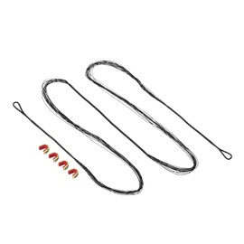 PATIKIL Bow String Replacement with 4 Nock Points for AMO 58", 14 Strands Traditional Long Bow Recurve Bowstring, Black