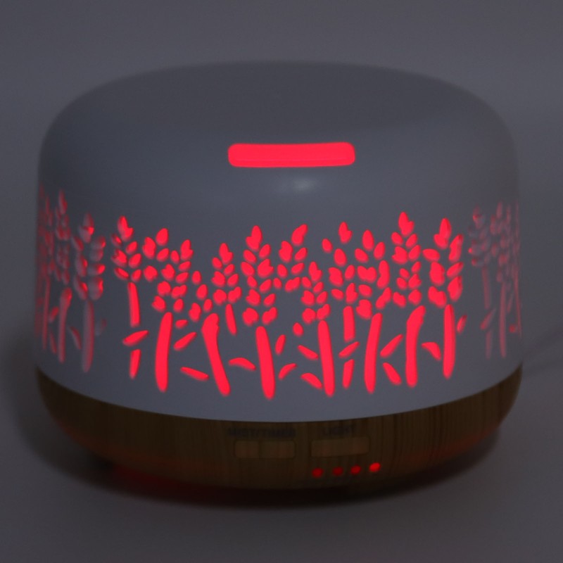 Desktop Humidifier 300ml Wood Grain Design Low Noise Aromatherapy Humidifier