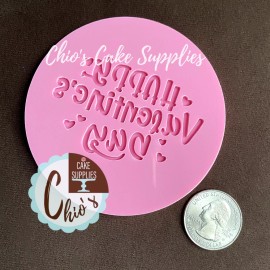 Unbranded Happy Valentine's Day Fondant Debosser Stamp