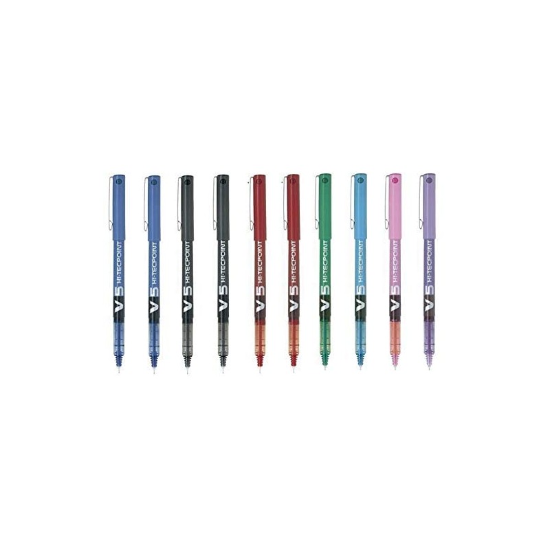 Pilot-Pack of 10 Pilot BX V5 Hi-Tecpoint Pens (2 Blue