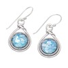 NOVICA Handmade .925 Sterling Silver Roman Glass Dangle Earrings Knot