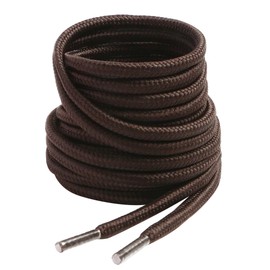 VSUDO 35 Inches Round Dark Brown Boot Laces, 5/32" Diameter Dark Brown Shoe Laces for Boots, Work Boot Laces Heavy Duty, Hiking Boot Shoelaces for Men or Women (2Pairs-Dark Brown-90CM)