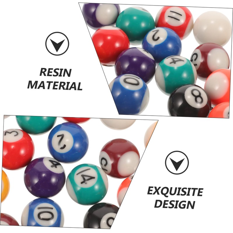 Totority 1Set Mini Billiard Ball for Wear Resistant Pool Balls