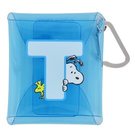 Snoopy Initial Pouch, Clear Pouch, Small Storage Case, Carabiner, Mini Pouch, Clear Multi Case, SS Size, Women's, Men's, Work, School, Travel, Adults, Students, Children, Cute, Character Goods, T