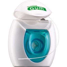 GUM Original White  Hilo dental blanqueador con flúor, ayuda a remover manchas y placa entre los dientes, dejando una sonrisa más limpia y cuidada