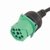9 Pin Male Head to 16 Pin OBD2 Truck Diagnostic