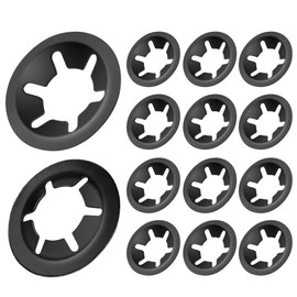 FOMGIIN Pack of 15 M4 Locking Washers, Circlips Clamping Discs Clamping Ring, Inner Tooth Washers Tooth Speed Locking Washers (Black 65 Manganese Steel)