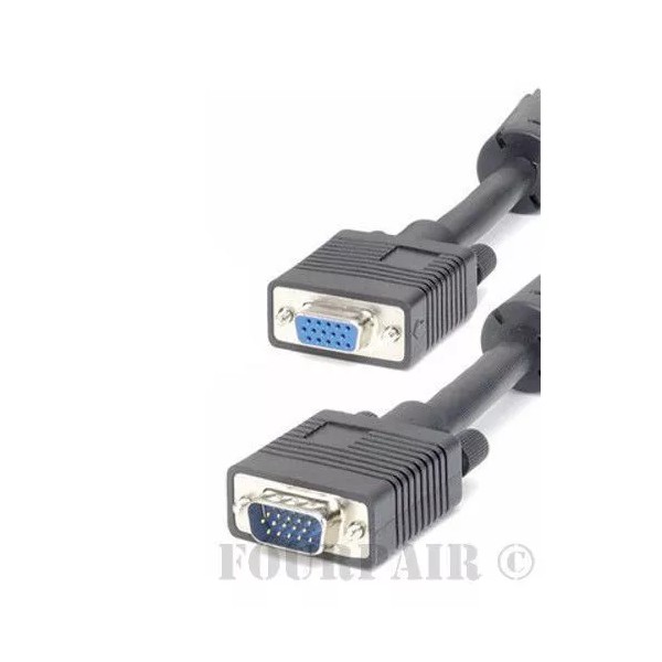 Unbranded/Generic 75ft SVGA VGA Video Extension Cable Cord w/Ferrites Male