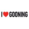I Love Gooning Sticker Funny Prank Gag Joke Gooner Edging