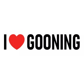 I Love Gooning Sticker Funny Prank Gag Joke Gooner Edging Bumper Sticker