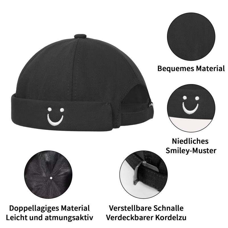 Docker Minicloss Cotton Hat for Men and Women, Adjustable Turtleneck,