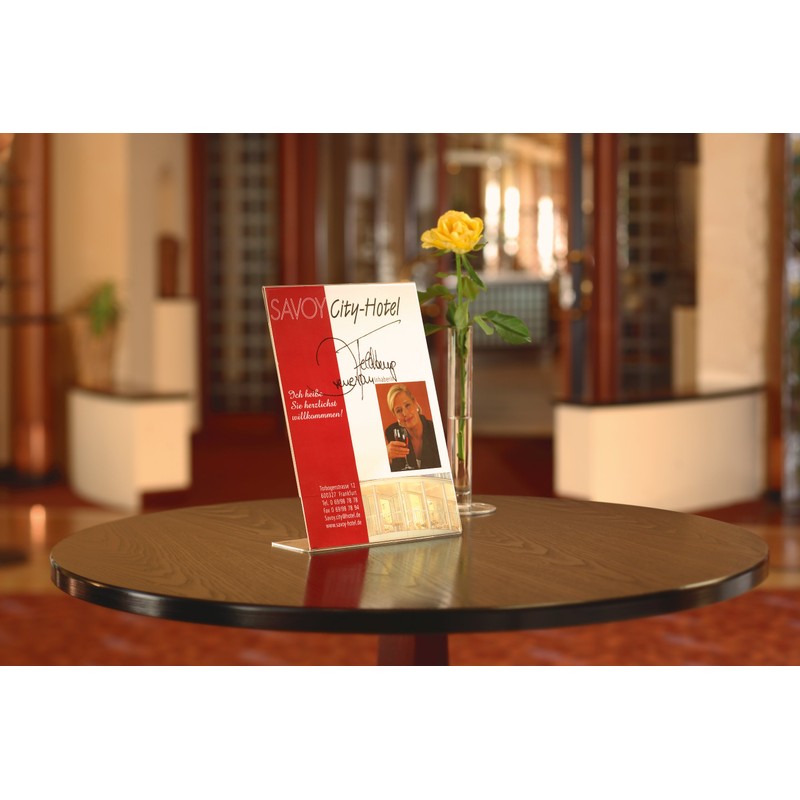 Sigel TA210 Table Display Angled for A4, transparent
