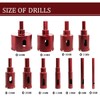 Meccion Diamond Drill Bit Kit Brazing Core Hole Saw Set